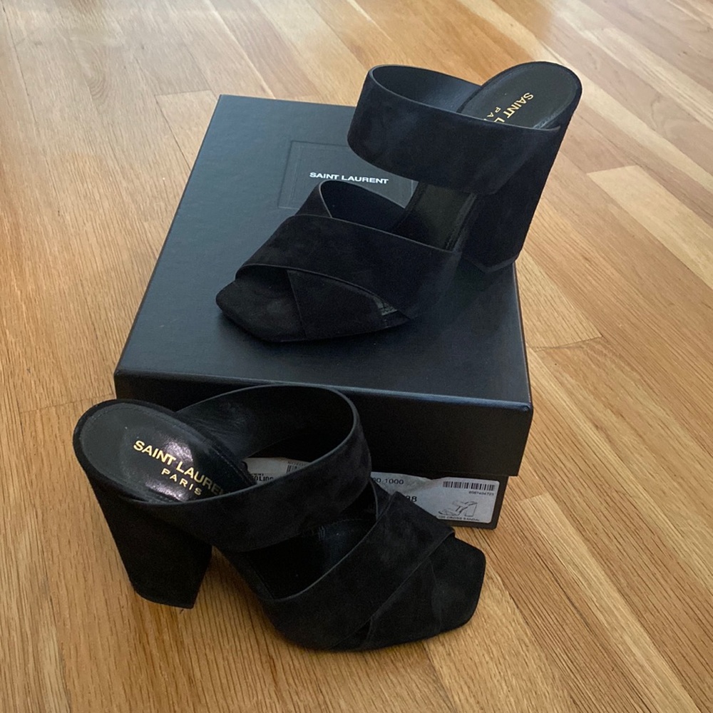 Saint Laurent cross sandal heel. Size 38